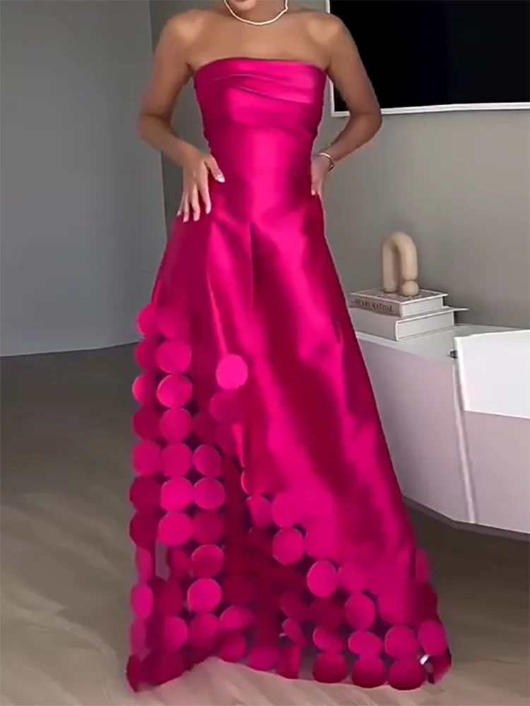 Strapless Slim Fit Patchwork Holiday Dress, Women Summer Sexy Backless Sleeveless Maxi Party Dress, 2025 Elegant Ladies Dress
Strapless Slim Fit Patchwork Holiday Dress, Women Summer Sexy Backless Sleeveless Maxi Party Dress, 2025 Elegant Ladies Dress