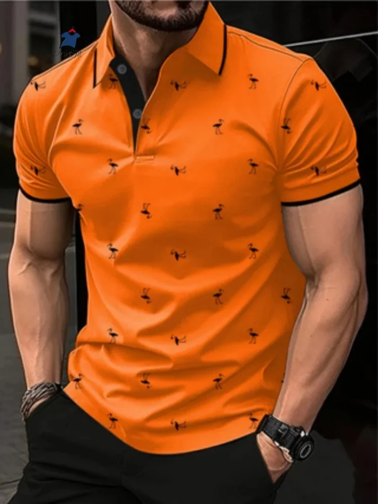 2025 Europe and The United States Men's New Summer Fashion 3D Lapel Flamingos Fashion Printed Street Short-sleeved Tops
2025 Europe and The United States Men's New Summer Fashion 3D Lapel Flamingos Fashion Printed Street Short-sleeved Tops