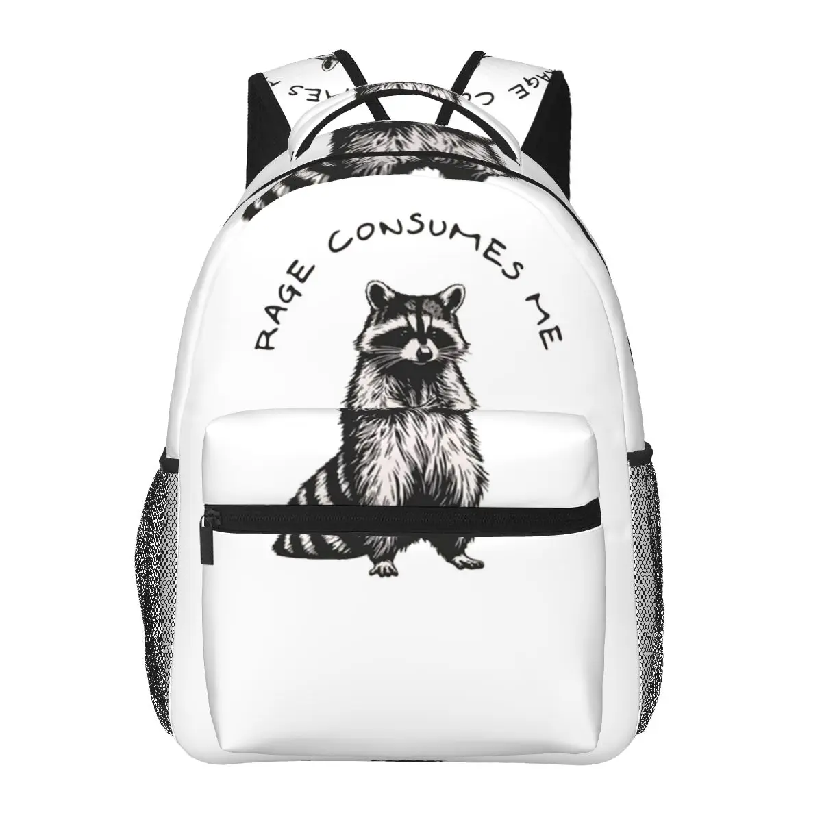 Funny Raccoon Sticker Rage Consumes Me Backpack Hot Sale Daypack Children BookBag School Bag Shoulder Bags for Men Women
Funny Raccoon Sticker Rage Consumes Me Backpack Hot Sale Daypack Children BookBag School Bag Shoulder Bags for Men Women