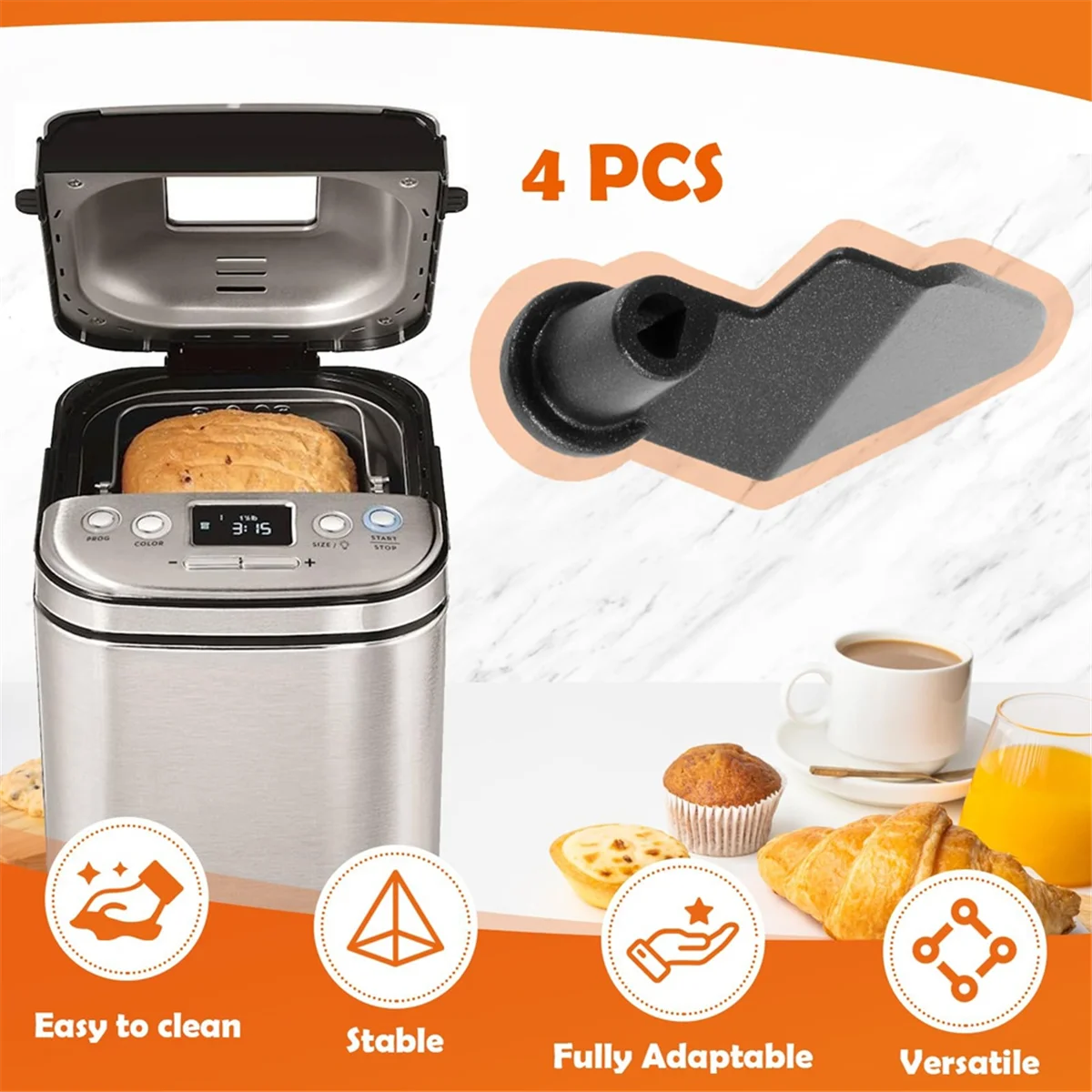 A61I 4 шт. хлебопечка, лопатка для замешивания ForCuisinart CBK-110KP, лопатка для замешивания хлеба с антипригарным покрытием, сменное лопаточка для смешивания
A61I 4 шт. хлебопечка, лопатка для замешивания ForCuisinart CBK-110KP, лопатка для замешивания хлеба с антипригарным покрытием, сменное лопаточка для смешивания