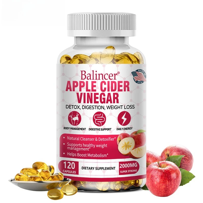 Apple Cider Vinegar Capsules, Weight Management, Detox & Digestion Formula, Metabolic & Energy Support, 120 Vegan Capsules
Apple Cider Vinegar Capsules, Weight Management, Detox & Digestion Formula, Metabolic & Energy Support, 120 Vegan Capsules
