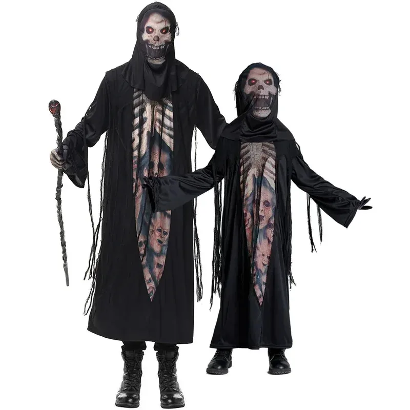 Halloween Costume Skull Skeleton Printed Demon Ghost Robe Adults Children Kids Carnival Masquerade Dress Cosplay Cloak
Halloween Costume Skull Skeleton Printed Demon Ghost Robe Adults Children Kids Carnival Masquerade Dress Cosplay Cloak
