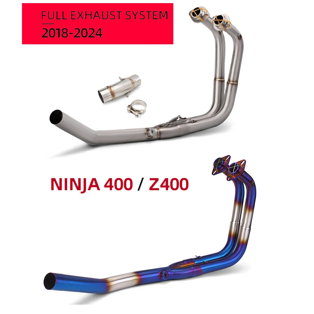 Full Motorcycle Exhaust System Escape Slip On Stainless Front Link Pipe Optional 51MM For Kawasaki Z400 NINJA 400 2017-2025
Full Motorcycle Exhaust System Escape Slip On Stainless Front Link Pipe Optional 51MM For Kawasaki Z400 NINJA 400 2017-2025