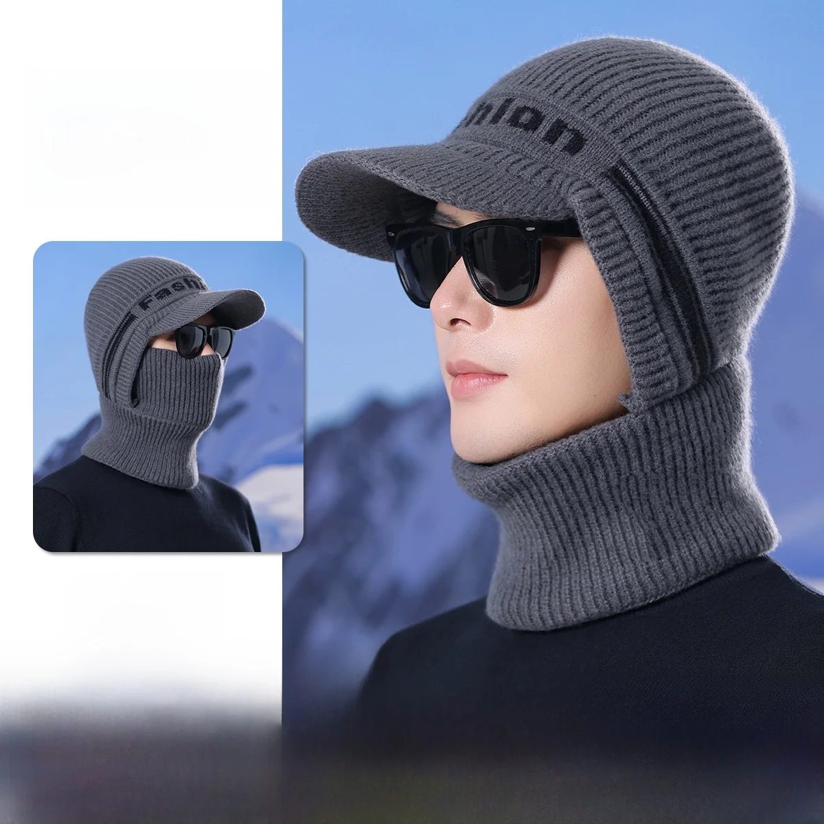 Thiened Ear Protection Hat for Men Winter Knitted Cap Scarf Inteated Cycling Cap Anti Wind Cold Proof One-Piece Hat
Thiened Ear Protection Hat for Men Winter Knitted Cap Scarf Inteated Cycling Cap Anti Wind Cold Proof One-Piece Hat