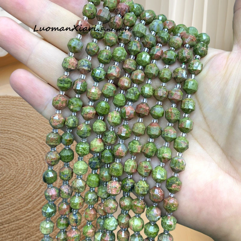 Natural Stone 8mm Faceted Cone Cylinder Green Unakite Jasper Spacer Beads for Jewelry Making Diy Bracelet Charms Accessories
Natural Stone 8mm Faceted Cone Cylinder Green Unakite Jasper Spacer Beads for Jewelry Making Diy Bracelet Charms Accessories