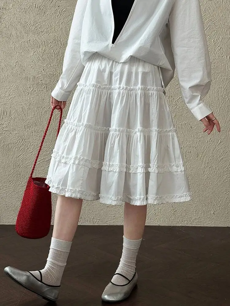 Elastic Waist High White Pleated Cake Knee-Length A-Line Half-body Skirt Women Fashion New Spring Autumn 2026 UCQJ
Elastic Waist High White Pleated Cake Knee-Length A-Line Half-body Skirt Women Fashion New Spring Autumn 2026 UCQJ