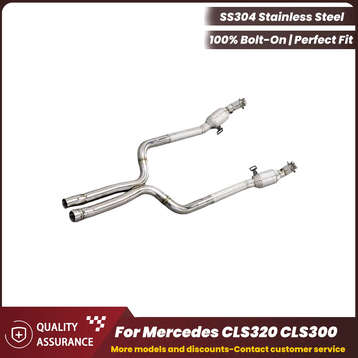 ECCF Sporty Downpipe With Heat Shield High Flow Performance Upgrade Easy Installation For Mercedes CLS320 CLS300
ECCF Sporty Downpipe With Heat Shield High Flow Performance Upgrade Easy Installation For Mercedes CLS320 CLS300