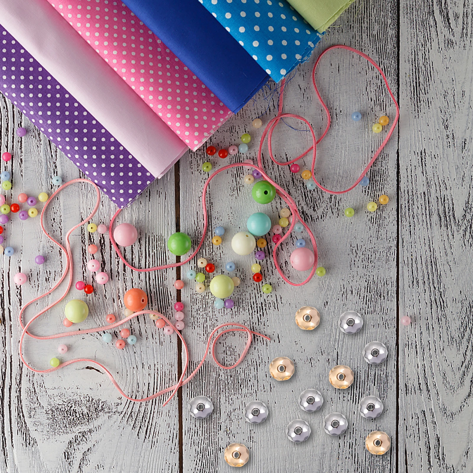 300pcs Multifaceted Spacer For Necklace Bracelet Diy Making Loose Beads With Holes Jewelry Accessories Decorative Crafts Dangle 
300pcs Multifaceted Spacer For Necklace Bracelet Diy Making Loose Beads With Holes Jewelry Accessories Decorative Crafts Dangle