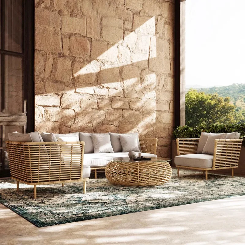 Modern Design Outdoor Portable Three Seat Fabric Cushion Metal Frame Rattan Sofa Chair
Modern Design Outdoor Portable Three Seat Fabric Cushion Metal Frame Rattan Sofa Chair
