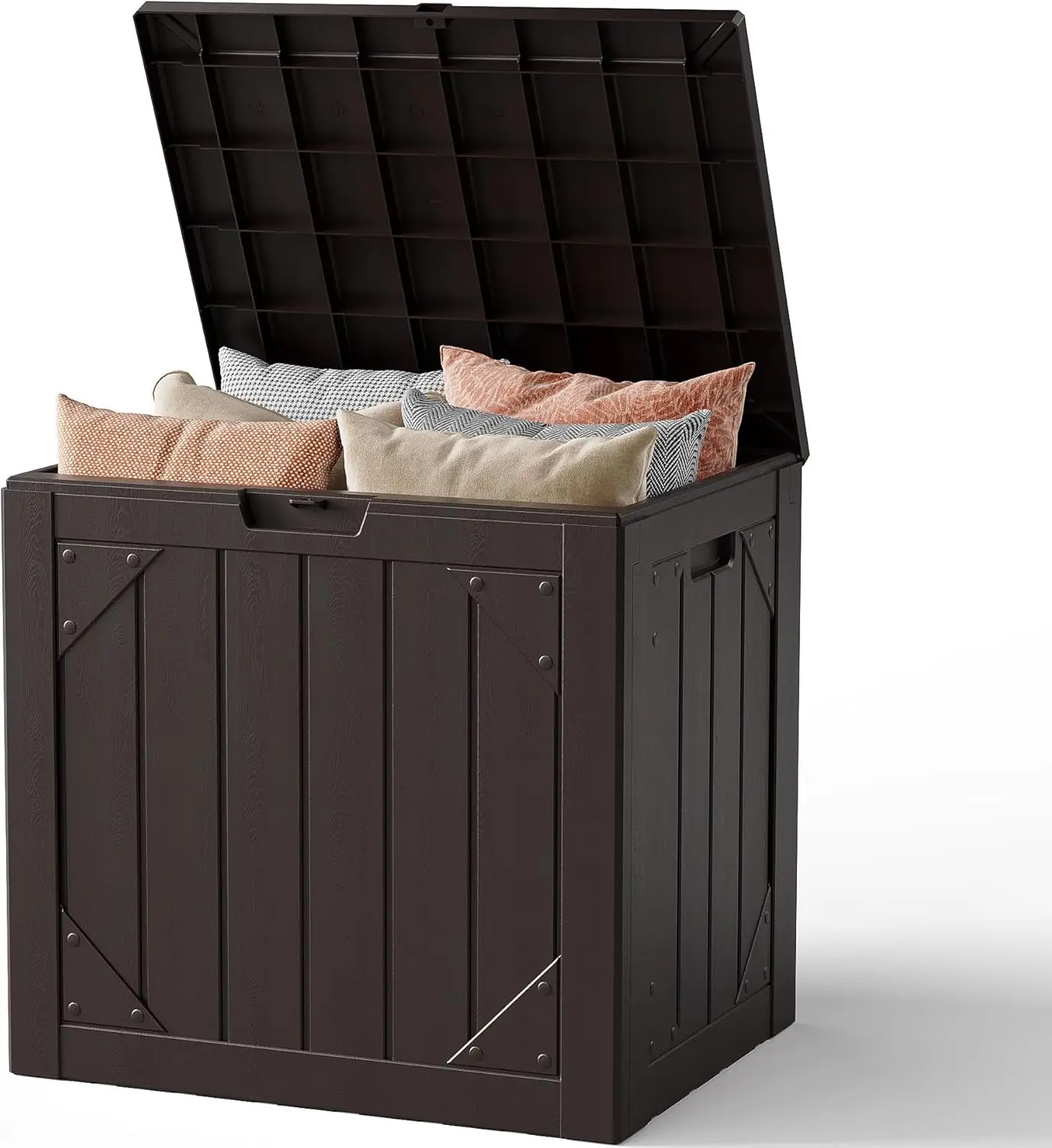 Lockable 31 Gallon Waterproof Outdoor Storage Box for Garden and Yard Use Brown
Lockable 31 Gallon Waterproof Outdoor Storage Box for Garden and Yard Use Brown