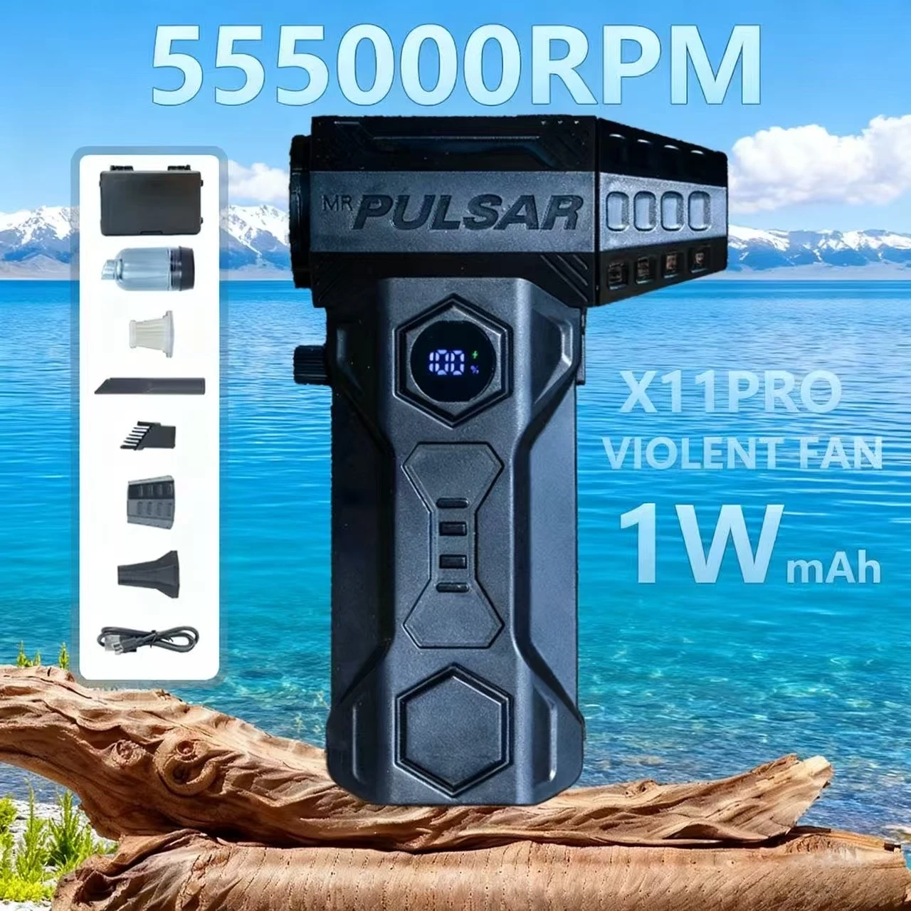 X11Pro Turbo Jet Blower 550000 об/мин Мощный воздуходувка для автомобиля 10000 мАч Мини-воздушный вентилятор Turbo с комплектом пылесоса Бесщеточный двигатель Air Up
X11Pro Turbo Jet Blower 550000 об/мин Мощный воздуходувка для автомобиля 10000 мАч Мини-воздушный вентилятор Turbo с комплектом пылесоса Бесщеточный двигатель Air Up