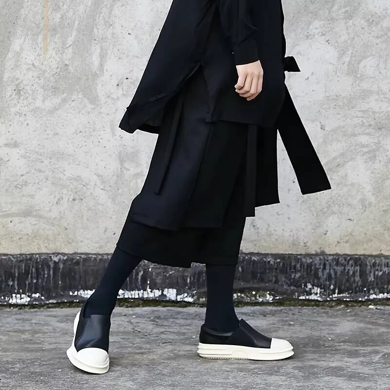 Yamamoto Split Spring/Summer Men's Style Nine New Pants Dark Black Trend Men's Skirt Pants False Two Wide-Leg Pants
Yamamoto Split Spring/Summer Men's Style Nine New Pants Dark Black Trend Men's Skirt Pants False Two Wide-Leg Pants