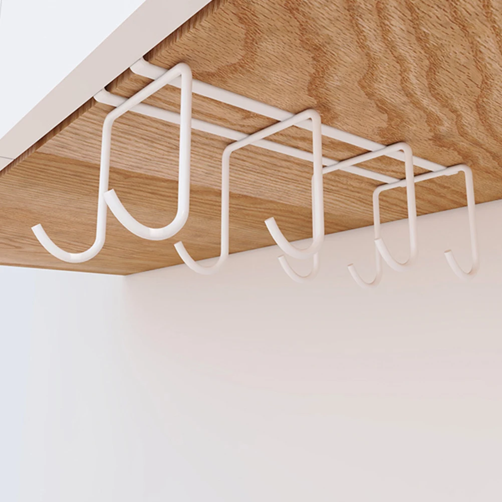 8 Hooks Free Cupboard Under Organizer Kitchen Hanging Rack for Coffee Mug Cup Storage Organizer White Color Space Saving
8 Hooks Free Cupboard Under Organizer Kitchen Hanging Rack for Coffee Mug Cup Storage Organizer White Color Space Saving