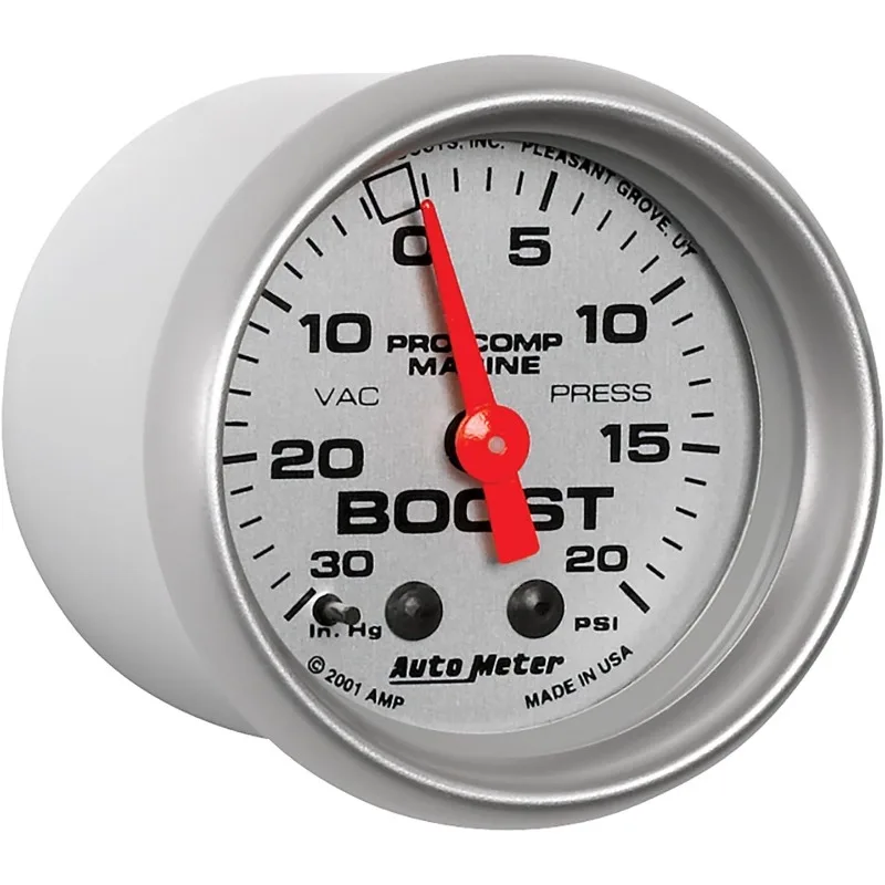 AUTO METER 200774-33 Gauge Boost (Marine Silver Ultra-Lite 2 1/16", 30Inhg-20Psi, Mechanical, Marine Silver)
AUTO METER 200774-33 Gauge Boost (Marine Silver Ultra-Lite 2 1/16", 30Inhg-20Psi, Mechanical, Marine Silver)