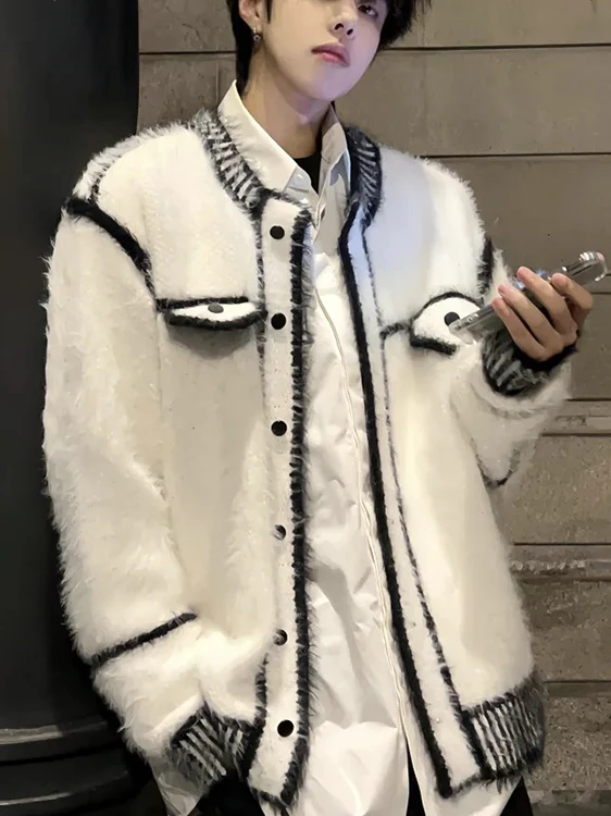 Роскошный белый длинный бархатный вязаный свитер Camere Jaet Thiened Color Blo для мужчин и женщин, повседневная одежда для молодежи
Роскошный белый длинный бархатный вязаный свитер Camere Jaet Thiened Color Blo для мужчин и женщин, повседневная одежда для молодежи