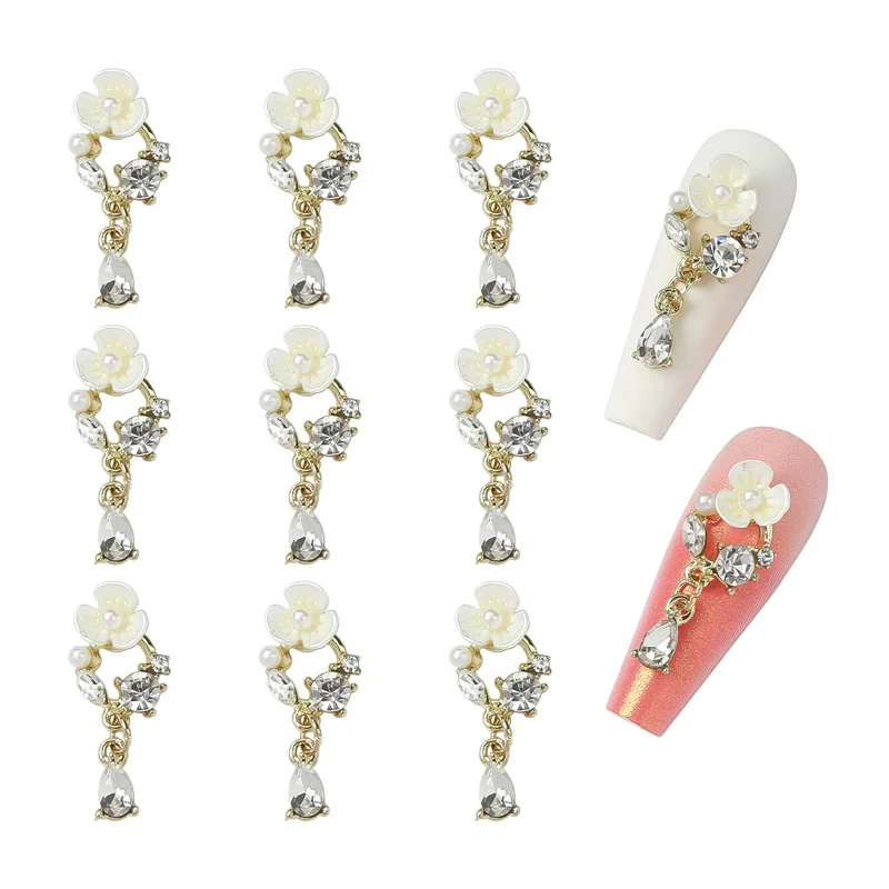 Nail Art Decoration 10pcs Pendant Alloy Diamond White Five-petal Flower Fringe Garland Nail Decoration Diamond
Nail Art Decoration 10pcs Pendant Alloy Diamond White Five-petal Flower Fringe Garland Nail Decoration Diamond