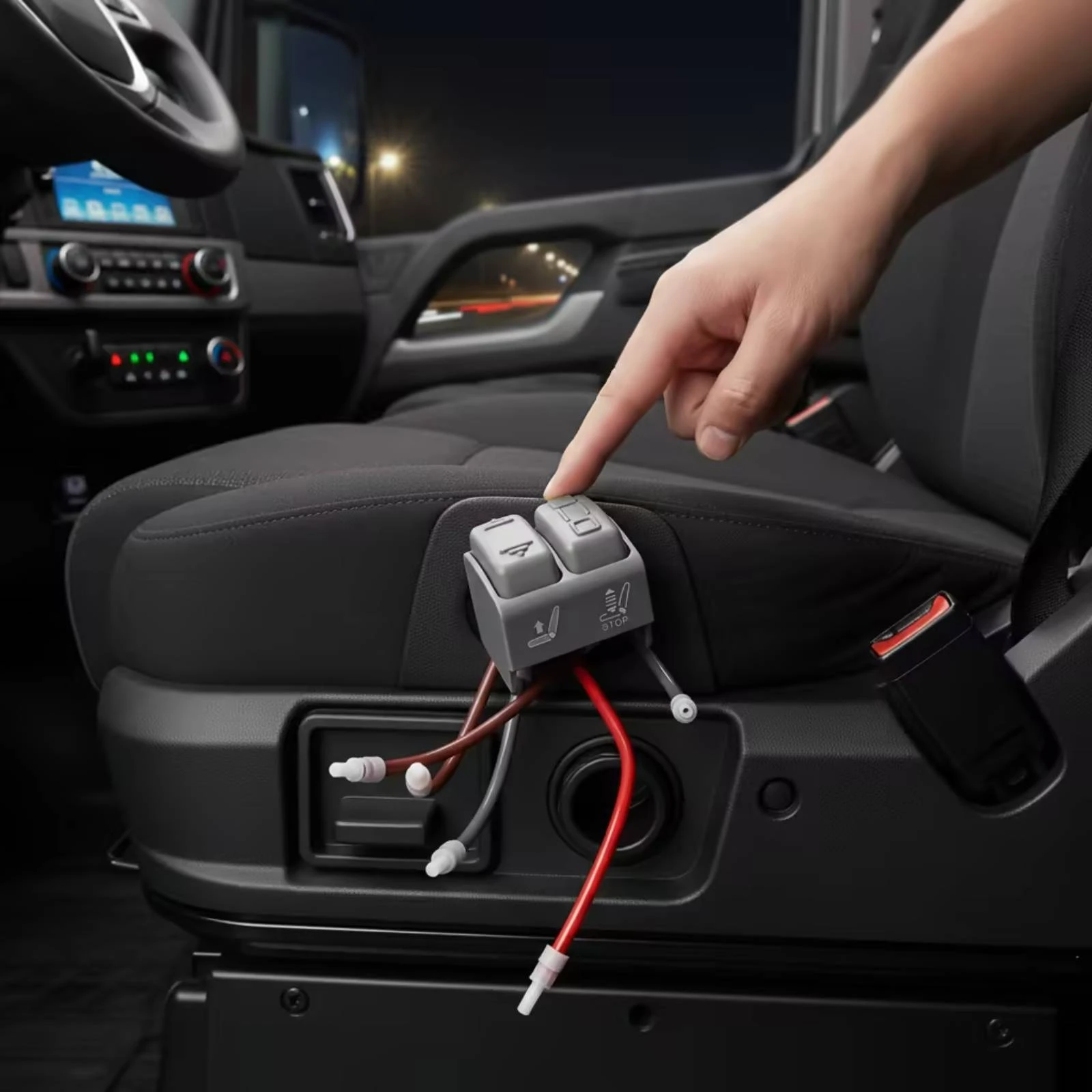 Seat Control Switch with Harness Reliable Seat Adjustment Switch Vehicle Part Rectangular Slim for Mechanics
Seat Control Switch with Harness Reliable Seat Adjustment Switch Vehicle Part Rectangular Slim for Mechanics
