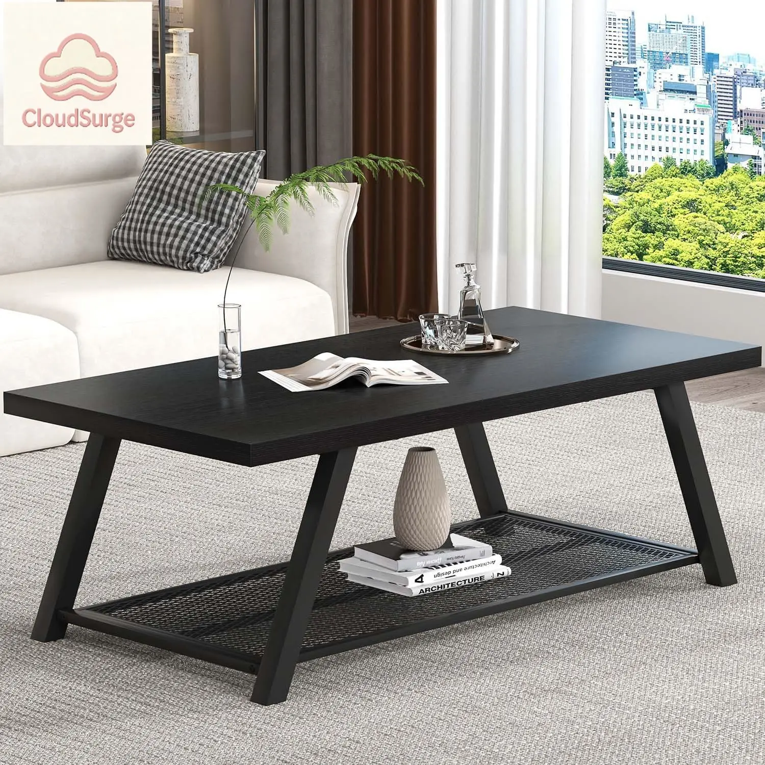 Черный журнальный столик с местом для хранения, современный деревянно-металлический столик в стиле рустик для гостиной, двухуровневый прямоугольный промышленный столик для коктейлей
Черный журнальный столик с местом для хранения, современный деревянно-металлический столик в стиле рустик для гостиной, двухуровневый прямоугольный промышленный столик для коктейлей