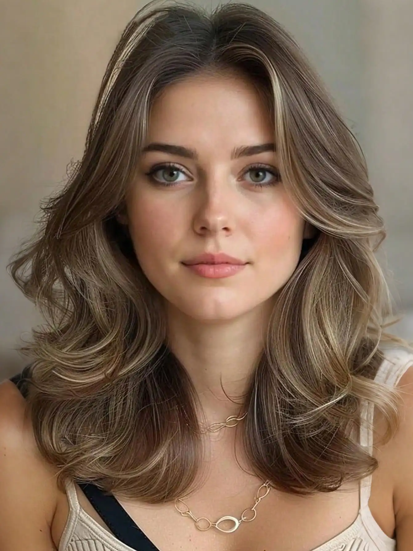 Free Shipping on Orders Over $29Brown Blonde Highlight Synthetic Wig With Bangs, Long Wavy Layered Wig, Suitable For Women's Daily Party Cosplay Wig 20 Inch
Free Shipping on Orders Over $29Brown Blonde Highlight Synthetic Wig With Bangs, Long Wavy Layered Wig, Suitable For Women's Daily Party Cosplay Wig 20 Inch