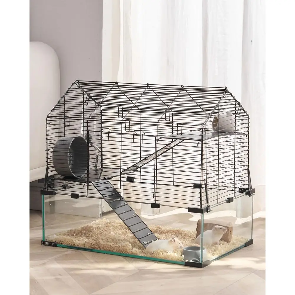 360° Viewing Transparent Hamster Habitats, Small Animal Cage, 22.8 x 15 x 21.3 in, Ventilated Pet Mouse Cages with Water Bottle,
360° Viewing Transparent Hamster Habitats, Small Animal Cage, 22.8 x 15 x 21.3 in, Ventilated Pet Mouse Cages with Water Bottle,