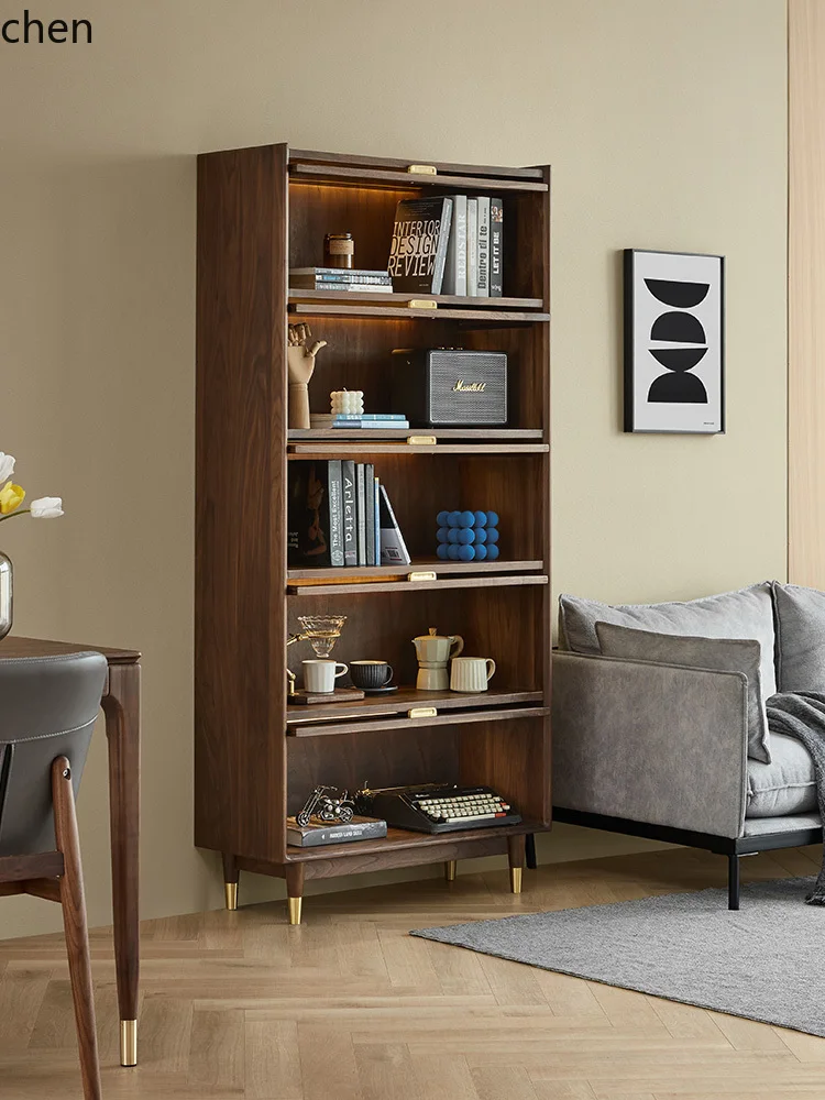 PYH Solid Wood Bookcase Shelf with Glass Door Living Room Display Cabinet Against The Wall Storage Cabinet
PYH Solid Wood Bookcase Shelf with Glass Door Living Room Display Cabinet Against The Wall Storage Cabinet