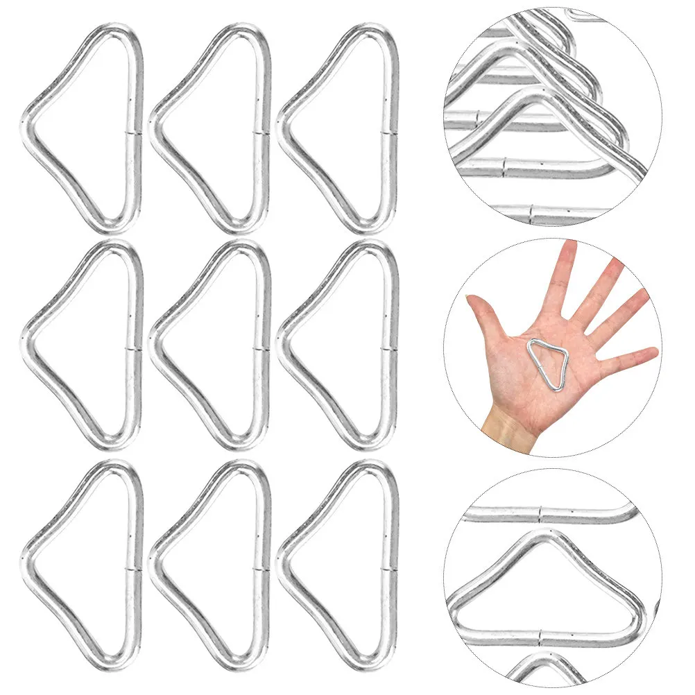 72Pcs Trampoline Replacement Parts Metal Triangle Buckle Reinforced Steel Rings Trampoline Mat Repair Accessories
72Pcs Trampoline Replacement Parts Metal Triangle Buckle Reinforced Steel Rings Trampoline Mat Repair Accessories