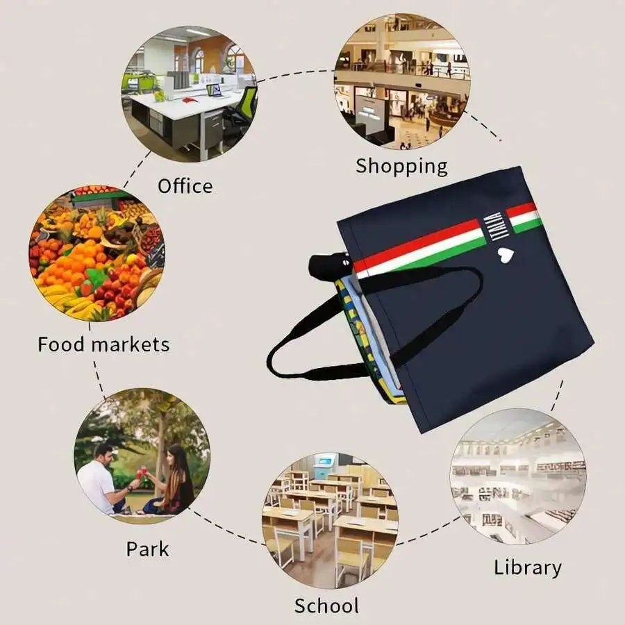 Italian Flag Heart Tote Bag Unisex Casual Canvas Shopping Bag For Office Park School Library
Italian Flag Heart Tote Bag Unisex Casual Canvas Shopping Bag For Office Park School Library