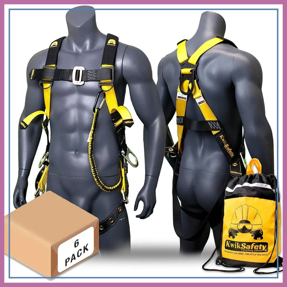 SUPERCELL Safety Harness 3 D-RINGS Full Body Fall Protection Kit ANSI OSHA