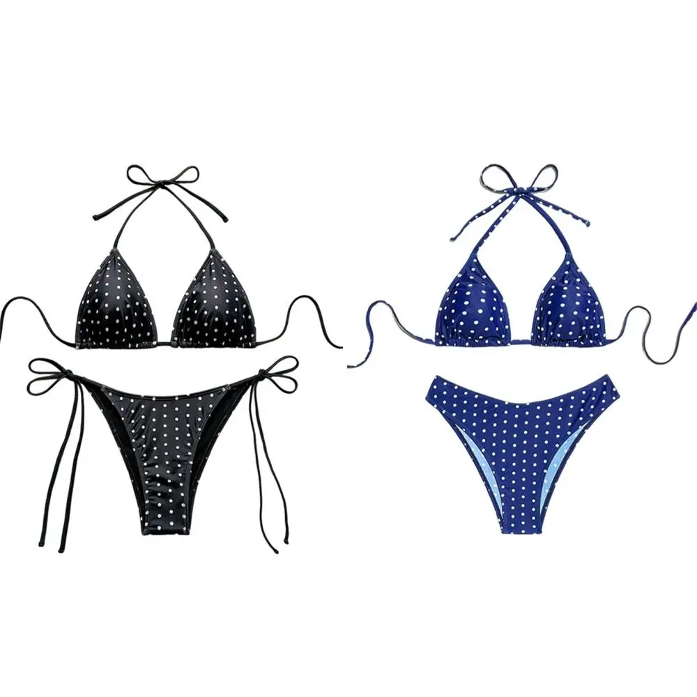 2Pcs/Set Fashion Summer Beach Bikini Halter Casual Bikini Set Bathing Suit Polka Dot Swimwear Vacation
2Pcs/Set Fashion Summer Beach Bikini Halter Casual Bikini Set Bathing Suit Polka Dot Swimwear Vacation