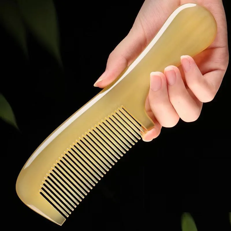 Natural Buffalo Horn Comb Fine Tooth Handmade Anti-Static Handle Comb Straighter Curly Head Scalp Massage Hair Styling Tool
Natural Buffalo Horn Comb Fine Tooth Handmade Anti-Static Handle Comb Straighter Curly Head Scalp Massage Hair Styling Tool