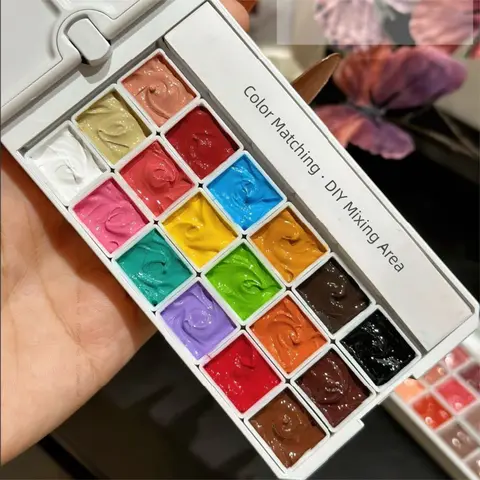 MIANEL 18-Color Butterfly Bow Nail Palette No-Wipe Stamping Gel for Nail Art Color Mixing Gradient Ombre Effects