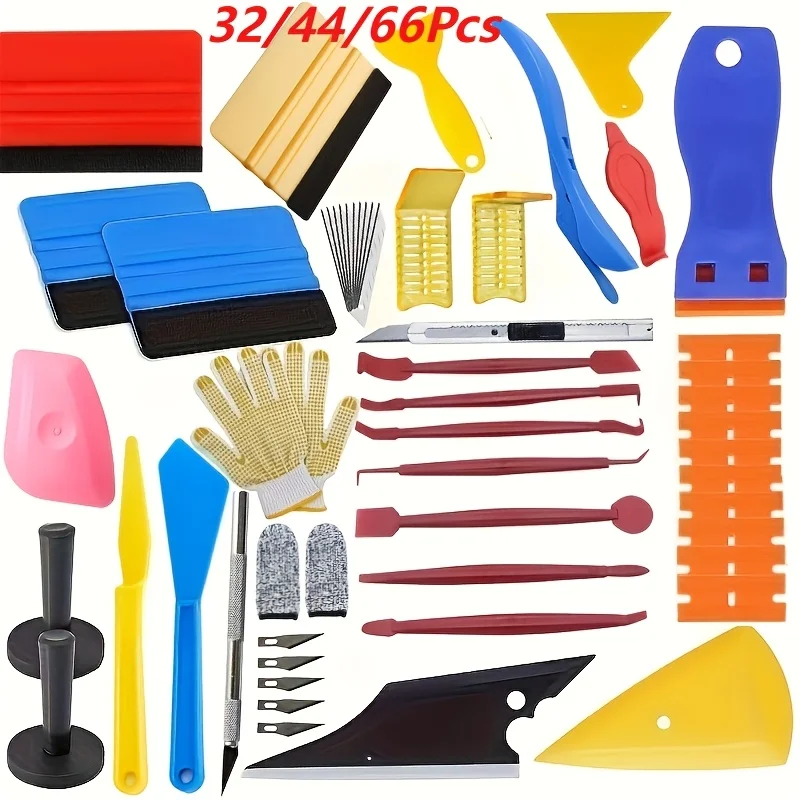 32/44/66Pcs Car Film Wrap Tool Squeegee Set Vinyl Scraper Cutter for Vehicle Window Tint Car Accessories Wrapping Tools
32/44/66Pcs Car Film Wrap Tool Squeegee Set Vinyl Scraper Cutter for Vehicle Window Tint Car Accessories Wrapping Tools
