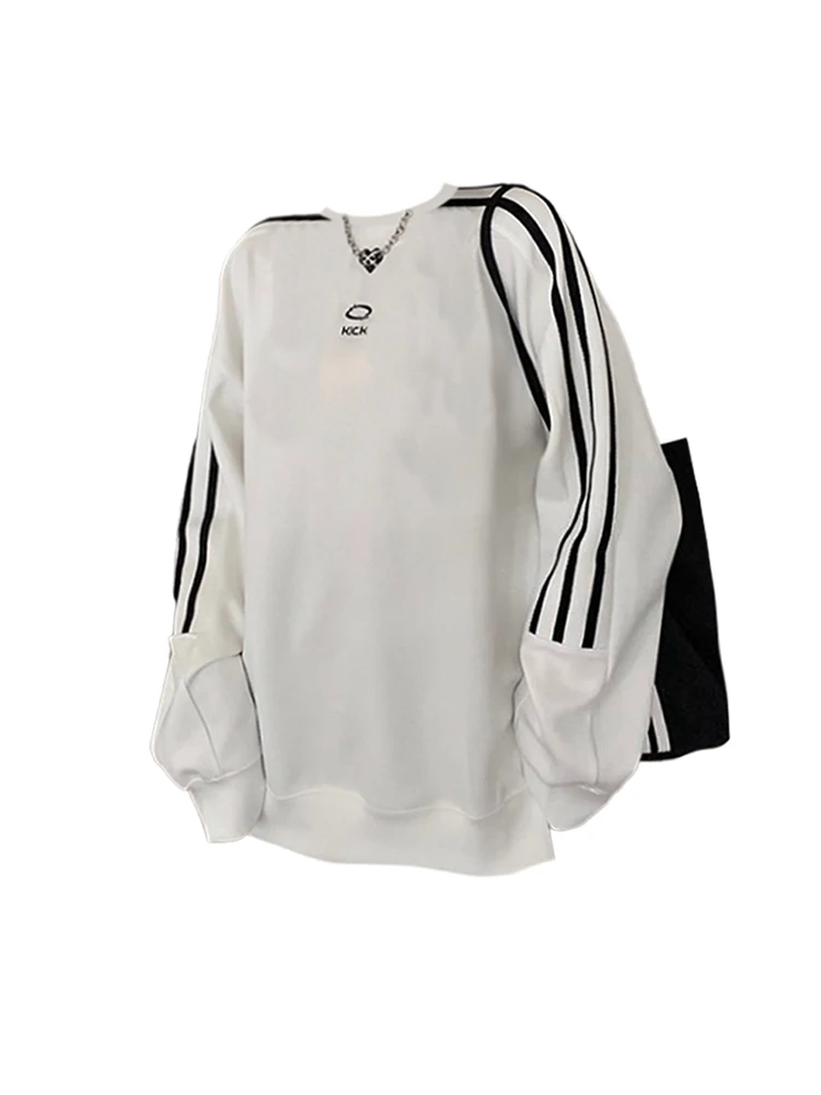 Spring Autumn Hooded Sweatshirts O-Neck Cardigan Hoodie Design Women Letter Print Sportswear Pullovers Student Striped Baggy
Spring Autumn Hooded Sweatshirts O-Neck Cardigan Hoodie Design Women Letter Print Sportswear Pullovers Student Striped Baggy
