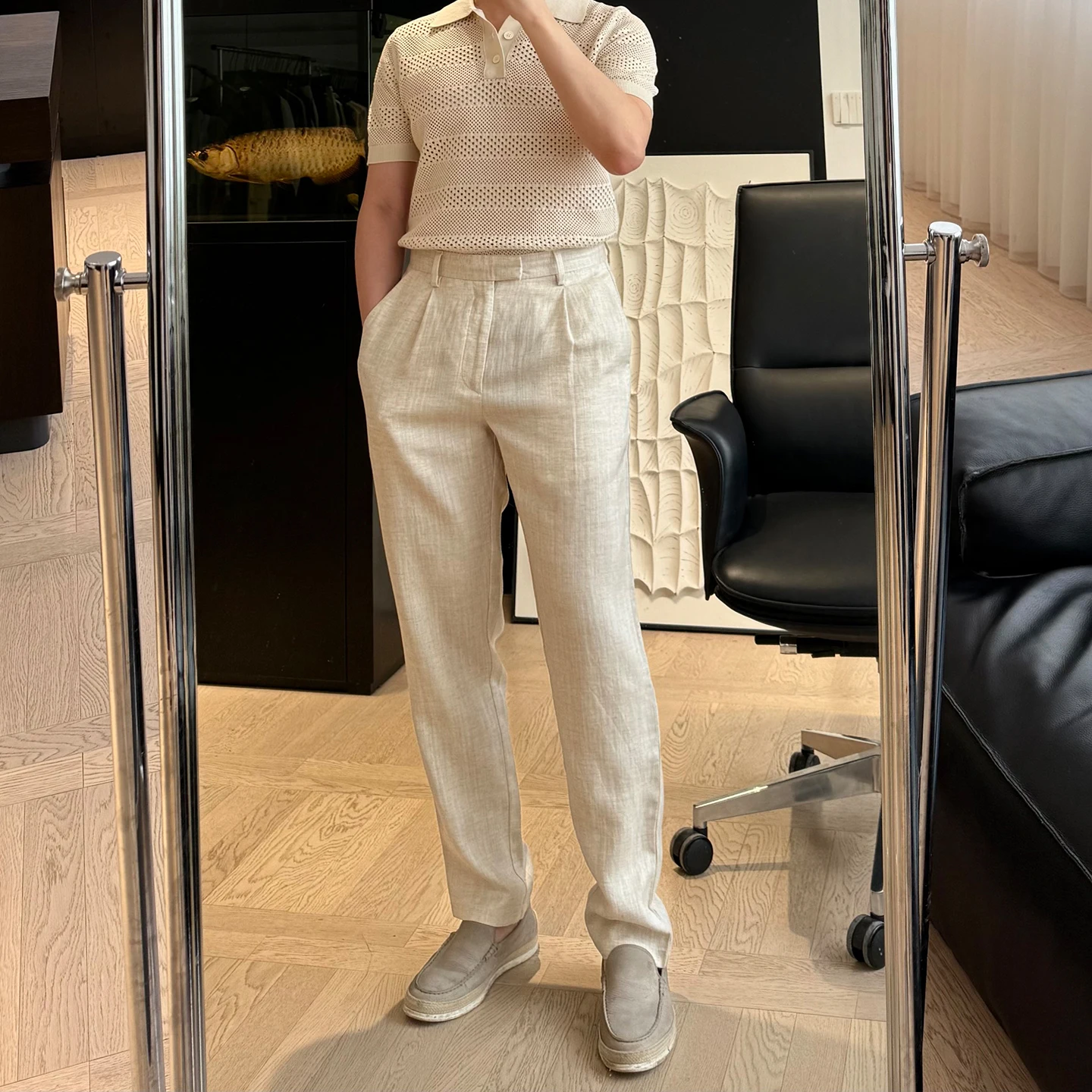 Linen Lyocell Old Money Summer Fashion Casual Cool Straight-Leg Trousers Simple Men's Slimming Pants
Linen Lyocell Old Money Summer Fashion Casual Cool Straight-Leg Trousers Simple Men's Slimming Pants