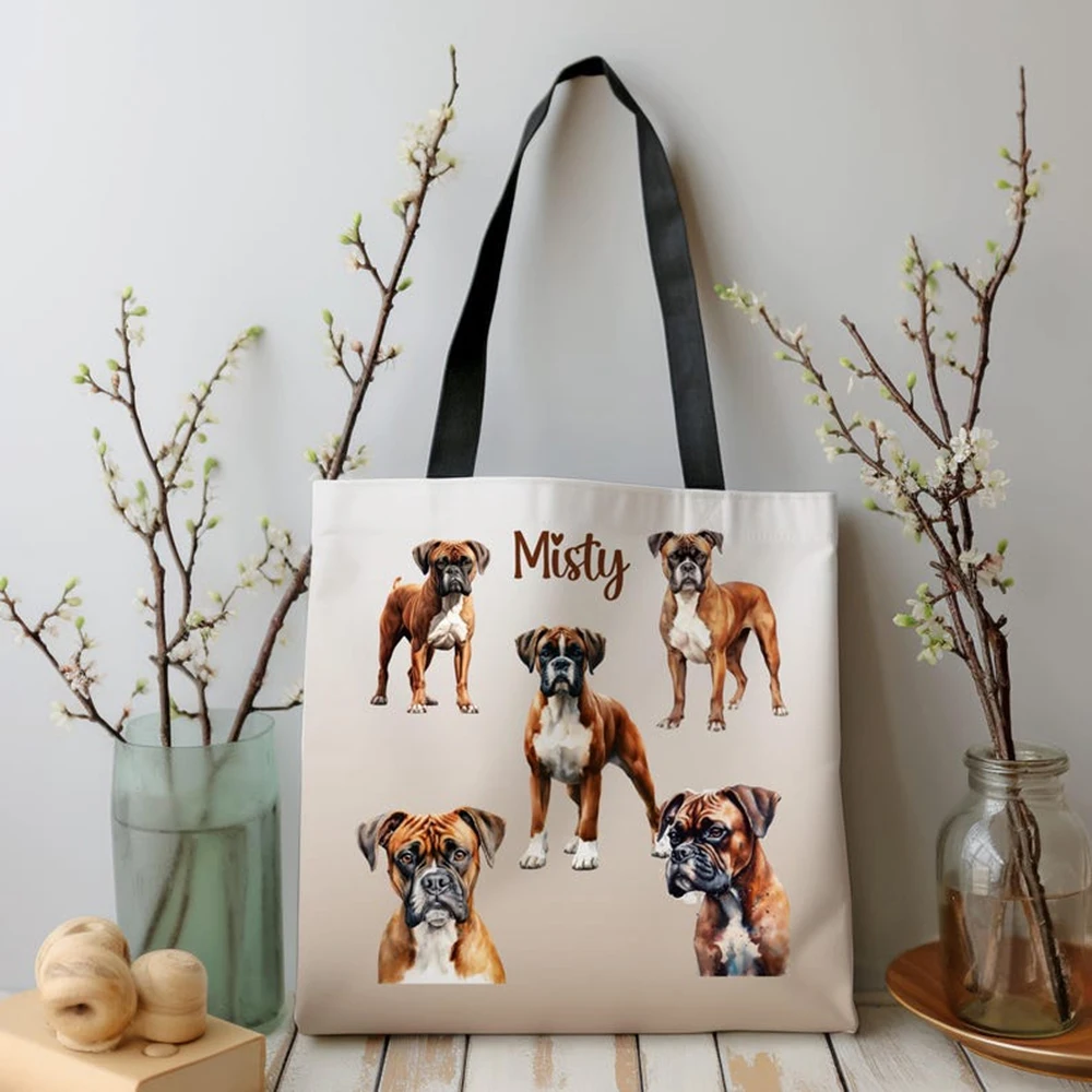 Heavy Cotton Canvas Tote Bag Boxer Dog Animal Print Reusable Shopping Carryall For Women Large Capacity Everyday Use
Heavy Cotton Canvas Tote Bag Boxer Dog Animal Print Reusable Shopping Carryall For Women Large Capacity Everyday Use