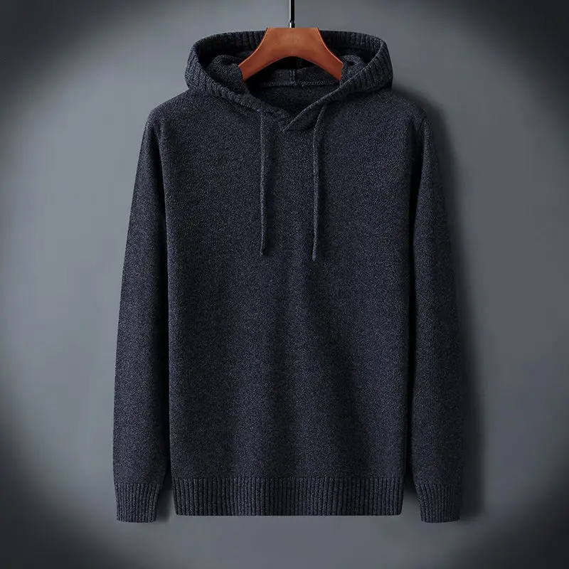 Autumn Winter Men Hooded Thicken Sweater Casual Fashion Lace-up Warm Loose Short Sweater Male Knit Cotton Pullover Sweater
Autumn Winter Men Hooded Thicken Sweater Casual Fashion Lace-up Warm Loose Short Sweater Male Knit Cotton Pullover Sweater