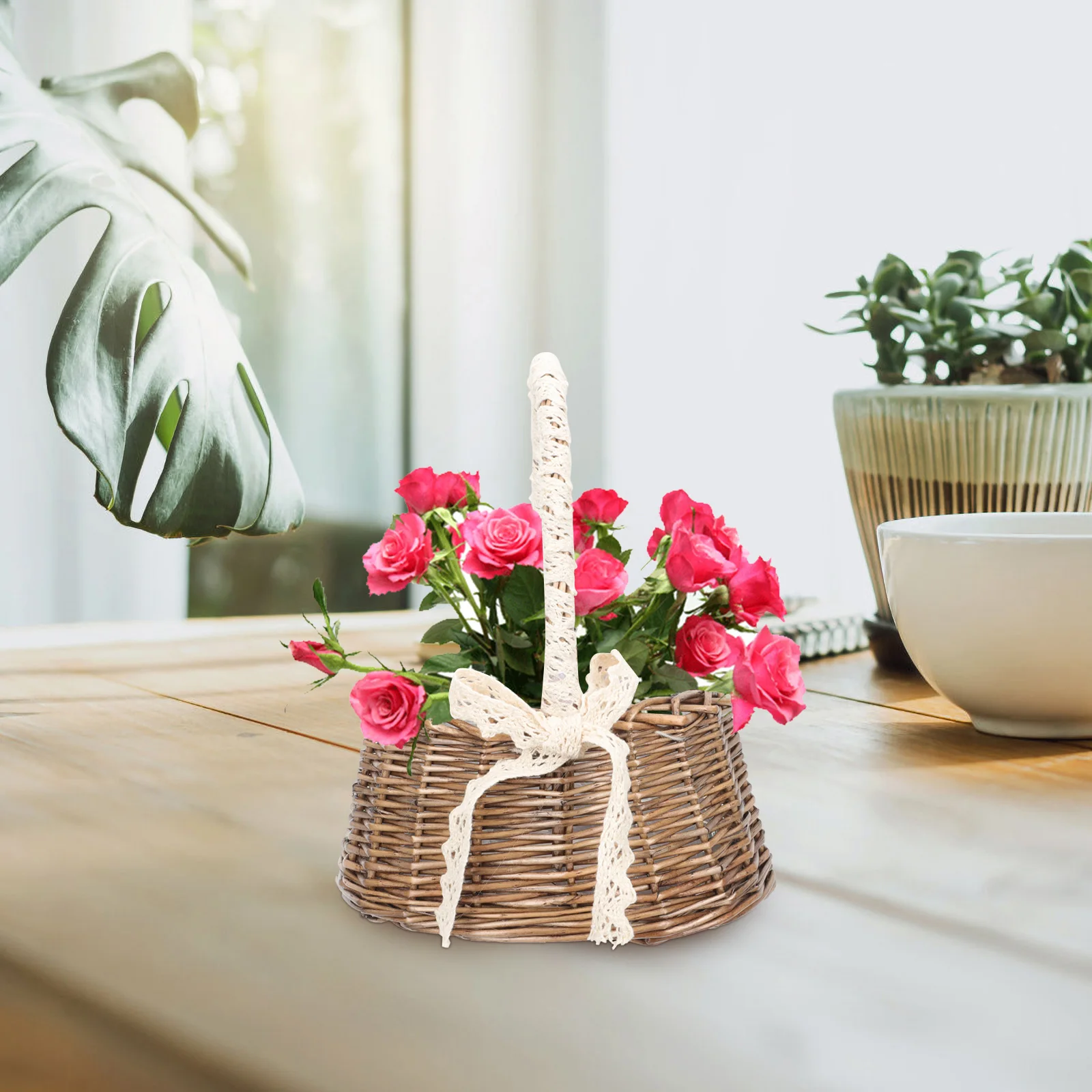 Woven Flower Basket Natural Material Multi purpose Decorative Home Wooden Gift Packing Reusable Storage Vase
Woven Flower Basket Natural Material Multi purpose Decorative Home Wooden Gift Packing Reusable Storage Vase