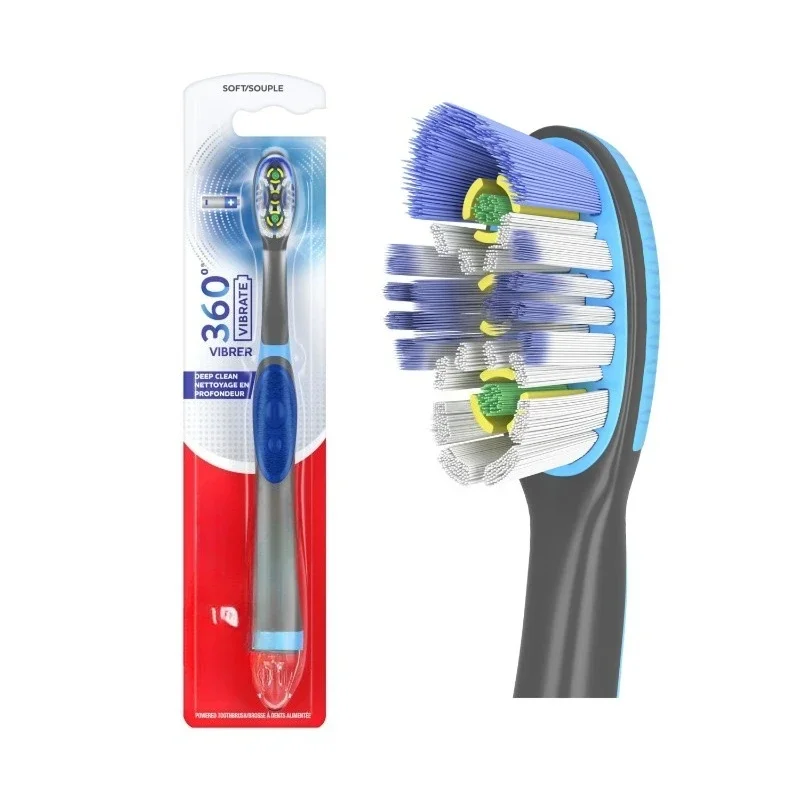 360 Vibrate Deep Clean Battery Powered Adult Toothbrush, Soft, 1 AAA Battery Included Free shippment
360 Vibrate Deep Clean Battery Powered Adult Toothbrush, Soft, 1 AAA Battery Included Free shippment