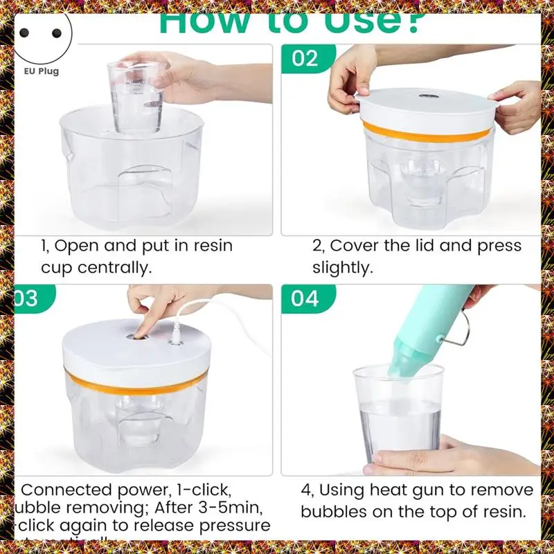 BTCL Epoxy Resin Bubble Remover Resiners Resin Bubble Remove Vacuum Chamber Forresin Orange EU Plug
BTCL Epoxy Resin Bubble Remover Resiners Resin Bubble Remove Vacuum Chamber Forresin Orange EU Plug