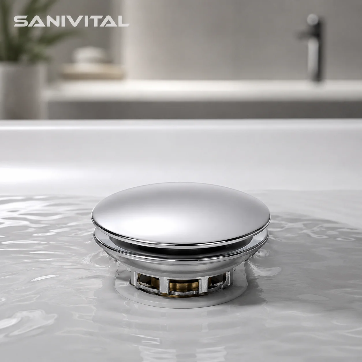 SANIVITAL 40mm Universal Basin Pop-Up Drain Stopper with Built-in Strainer Leak-Proof Sink Plug
SANIVITAL 40mm Universal Basin Pop-Up Drain Stopper with Built-in Strainer Leak-Proof Sink Plug