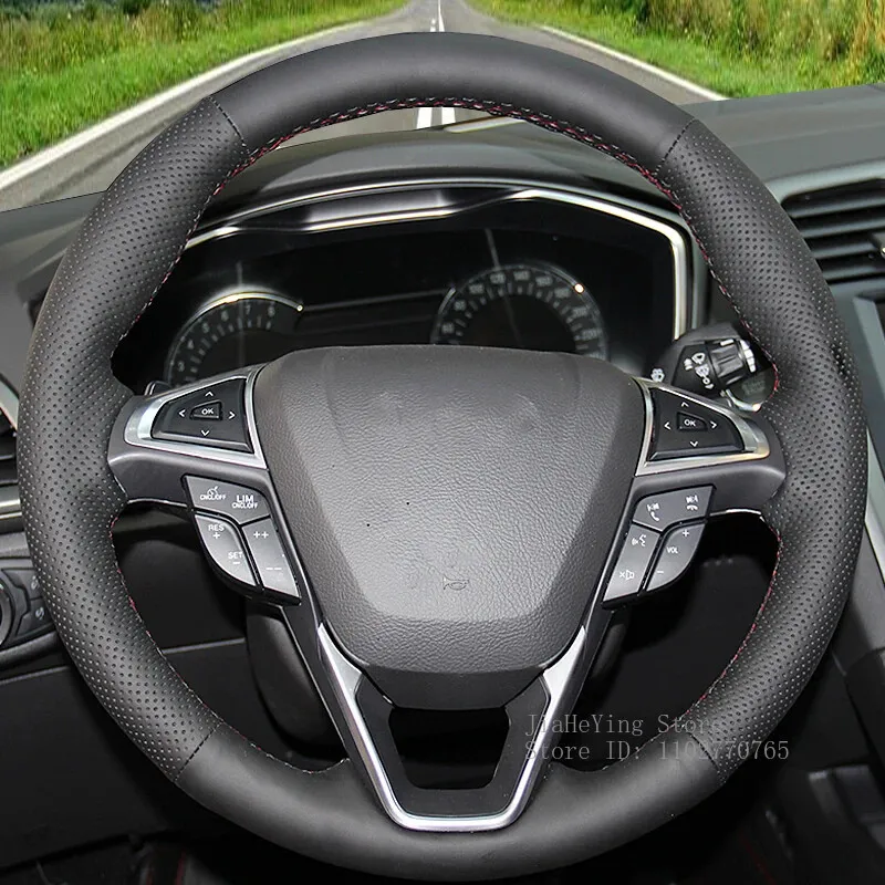 DIY Custom Artificial Leather Hand-stitched Steering Wheel Cover For Ford Mondeo EDGE 2019 Interior Decoration Accessories
DIY Custom Artificial Leather Hand-stitched Steering Wheel Cover For Ford Mondeo EDGE 2019 Interior Decoration Accessories