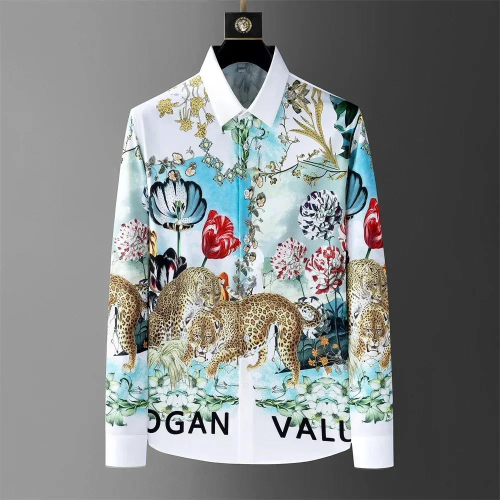 3D leopard print men's shirt, long sleeved shirt, covered cut, luxury cookies, casual streetwear, social party, autumn, 2024
3D leopard print men's shirt, long sleeved shirt, covered cut, luxury cookies, casual streetwear, social party, autumn, 2024