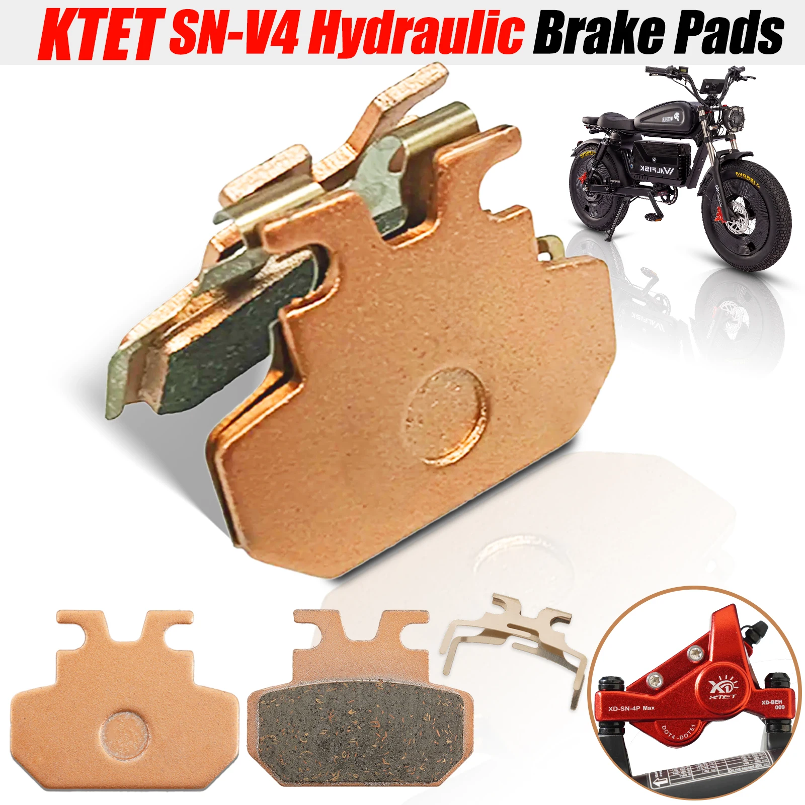Semi-Metal Disc Brake Pads 2 Pair Fit XOD SN-V4 4-Piston Hydraulic Brake for Ebike Scooter Motorcycle Mountain City
Semi-Metal Disc Brake Pads 2 Pair Fit XOD SN-V4 4-Piston Hydraulic Brake for Ebike Scooter Motorcycle Mountain City