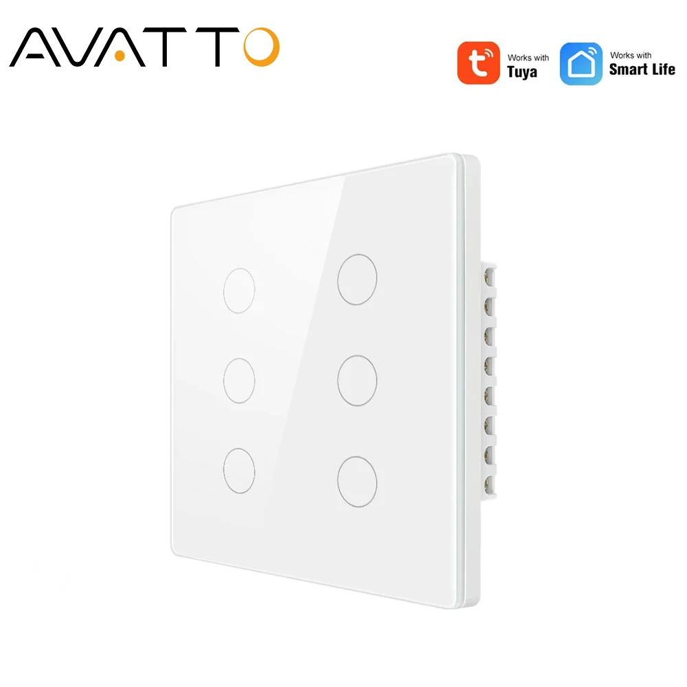 AVATTO Brazil WiFi Smart Light Wall Switch,Tuya Touch-Sensor Smart Interruptor 4/6 Gang Switch,Work for Alexa Google Home
AVATTO Brazil WiFi Smart Light Wall Switch,Tuya Touch-Sensor Smart Interruptor 4/6 Gang Switch,Work for Alexa Google Home