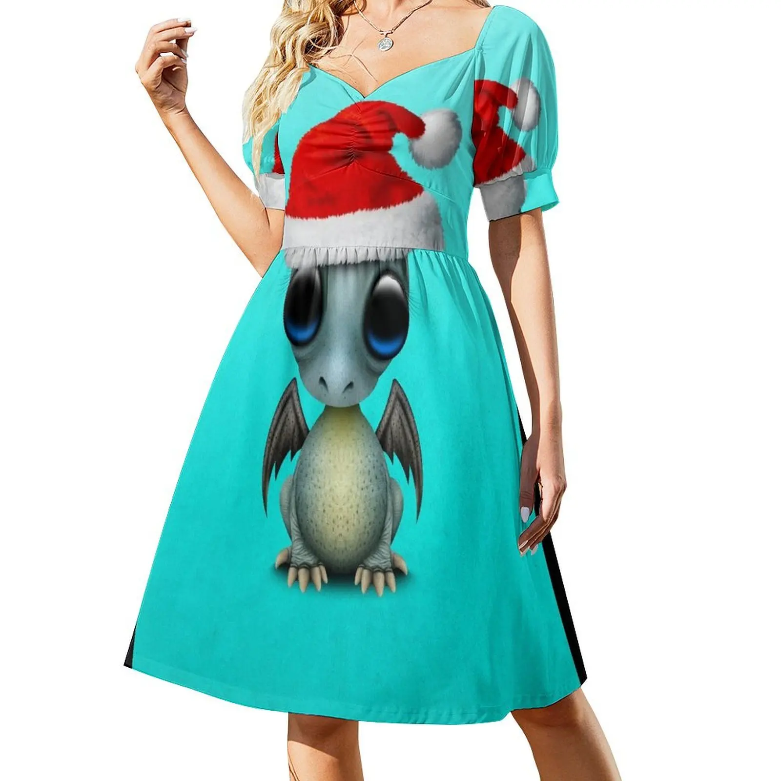 Christmas Dragon Wearing a Santa Hat Sleeveless Dress beach dresses african dresses for woman
Christmas Dragon Wearing a Santa Hat Sleeveless Dress beach dresses african dresses for woman