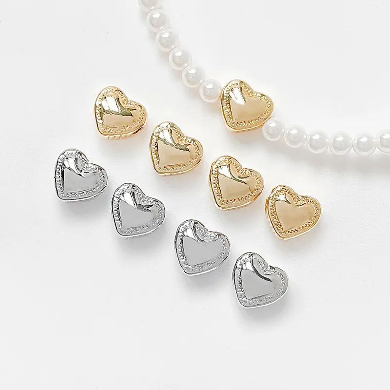 5pcs Copper Plated Zirconium Heart Spacer Beads DIY Bracelet Necklace Earrings Jewelry Making Accessories Materials Wholesales
5pcs Copper Plated Zirconium Heart Spacer Beads DIY Bracelet Necklace Earrings Jewelry Making Accessories Materials Wholesales