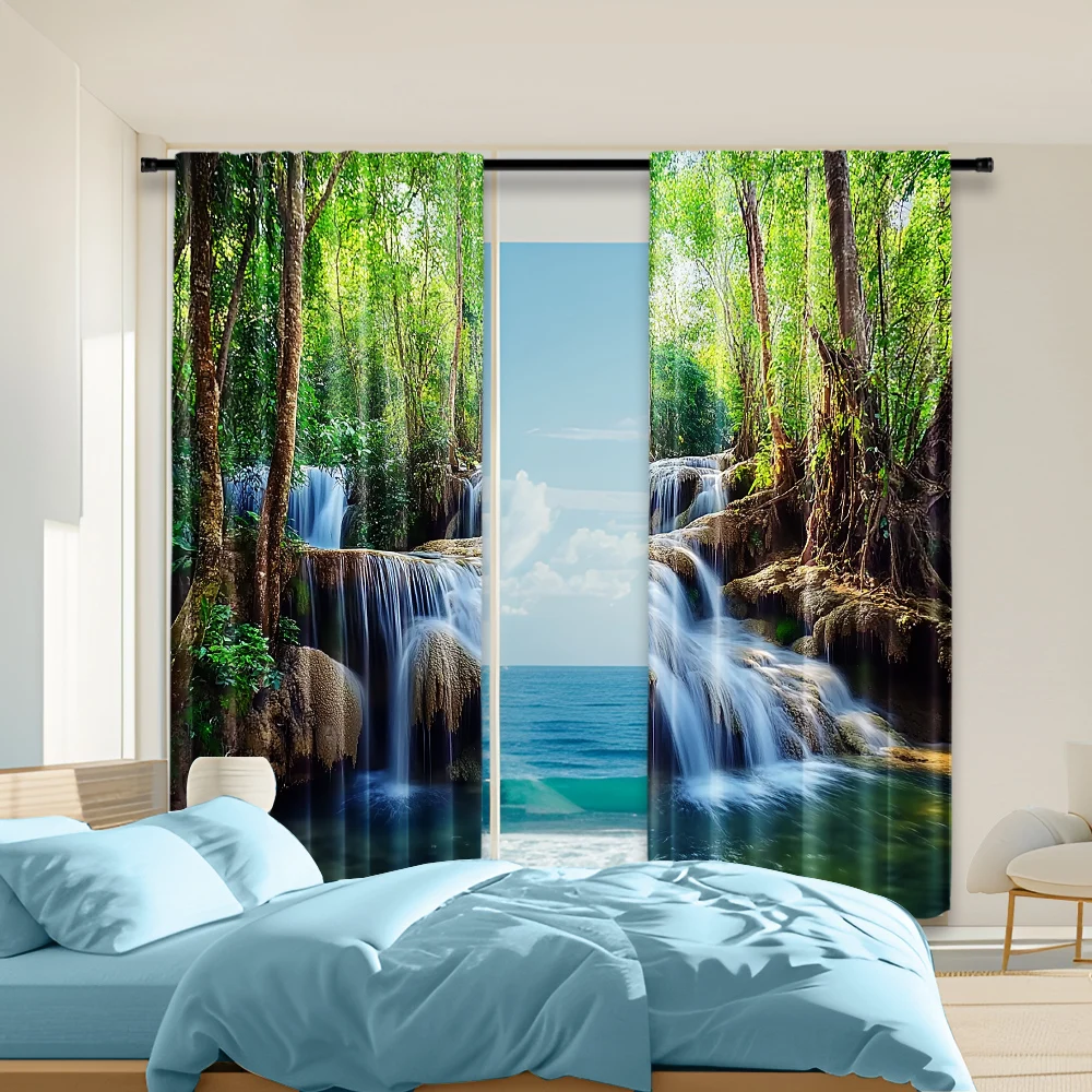 2Pcs Natural Landscape Print Window Curtain Rod Pocket Design For Easy Installation Decorative Curtains For Living Room Bedroom
2Pcs Natural Landscape Print Window Curtain Rod Pocket Design For Easy Installation Decorative Curtains For Living Room Bedroom