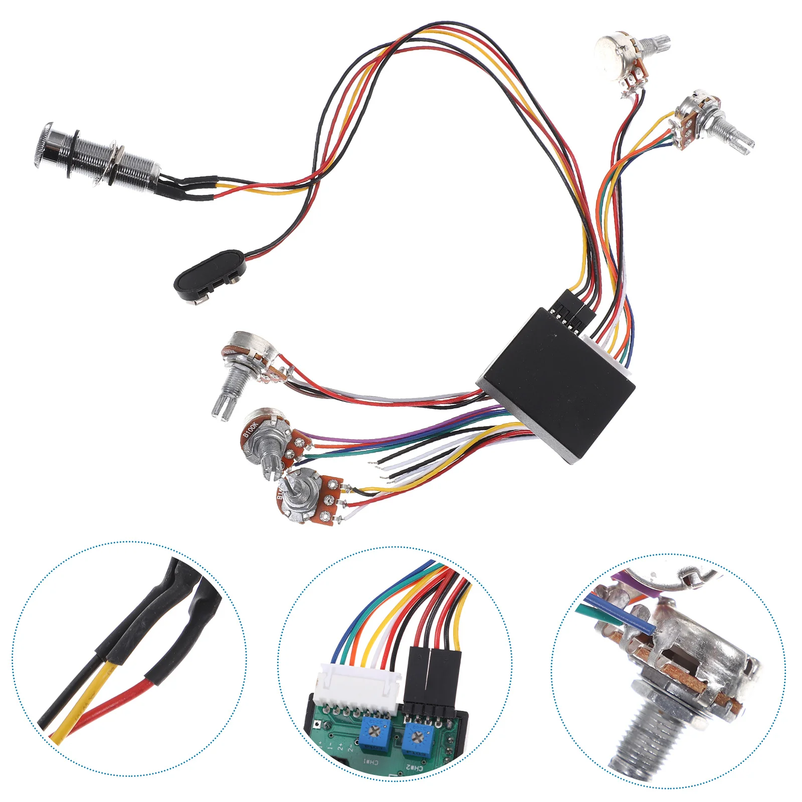 1Set 3-Band Amplifier Circuit Active Eq Preamp for Bass Guitar Electric Guitar Piezo Pickup Tone Control Wiring Harness
1Set 3-Band Amplifier Circuit Active Eq Preamp for Bass Guitar Electric Guitar Piezo Pickup Tone Control Wiring Harness