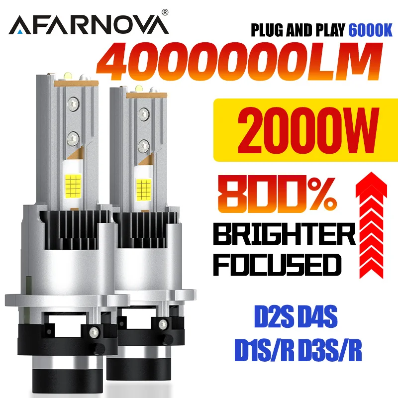 D2S D4S Led Car Headlights Bulb D1S D3S D2R D4R LED Car Light High power 2000W 1:1 Plug and Play CSP Chip Turbo Lamp 6000K White
D2S D4S Led Car Headlights Bulb D1S D3S D2R D4R LED Car Light High power 2000W 1:1 Plug and Play CSP Chip Turbo Lamp 6000K White