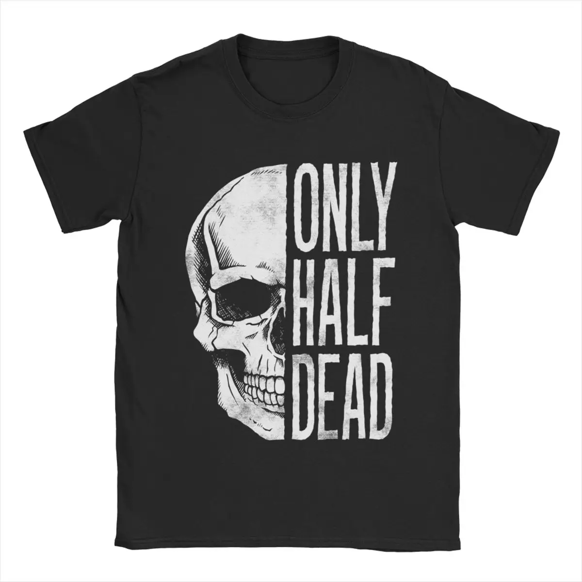 Мужские футболки с надписью Only Half Dead, смешные футболки из 100% хлопка, женская одежда с круглым воротником
Мужские футболки с надписью Only Half Dead, смешные футболки из 100% хлопка, женская одежда с круглым воротником